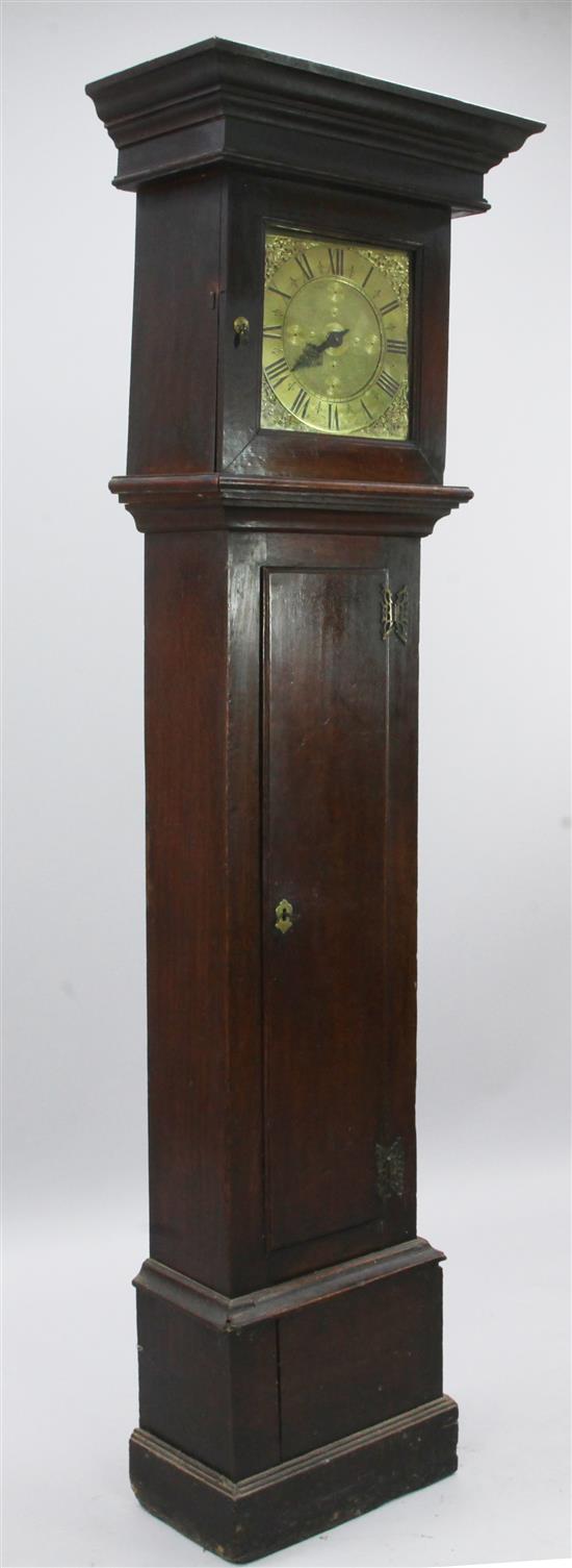 William Hoadley of Rotherfield. A George III oak cased thirty hour longcase clock, 6ft 1in.